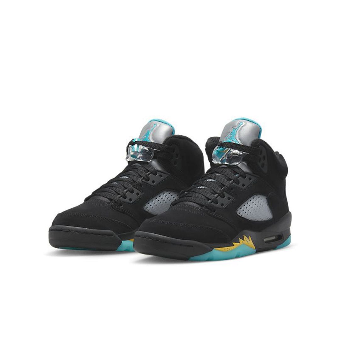 jordan air jordan 5 retro - Negro Cyan Amarillo