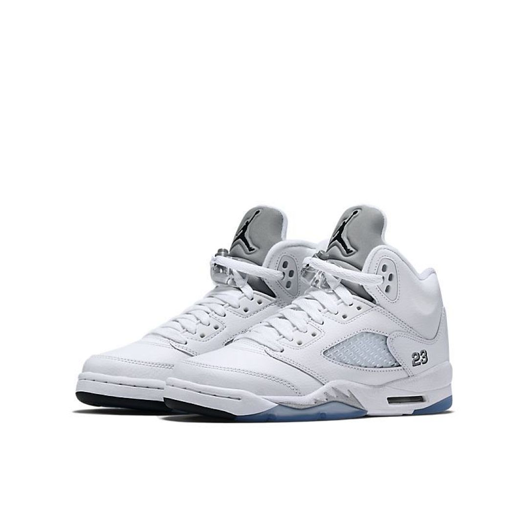 jordan air jordan 5 retro - Blanco Celeste Azul
