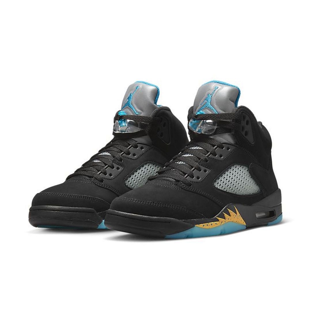 jordan air jordan 5 retro - Negro Cyan Amarillo