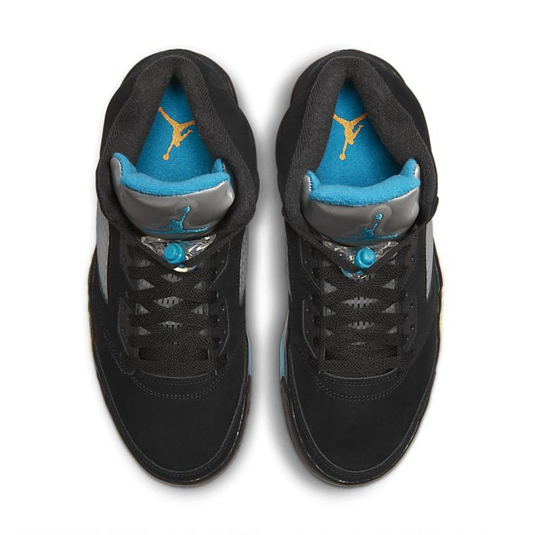 jordan air jordan 5 retro - Negro Cyan Amarillo
