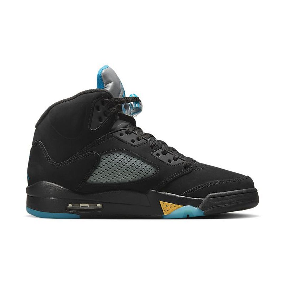 jordan air jordan 5 retro - Negro Cyan Amarillo