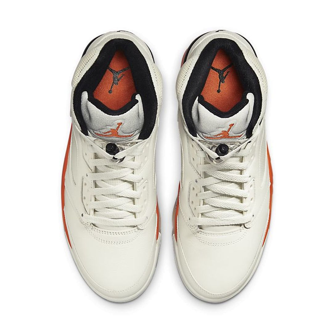 jordan air jordan 5 retro - Blanco Naranjo Negro