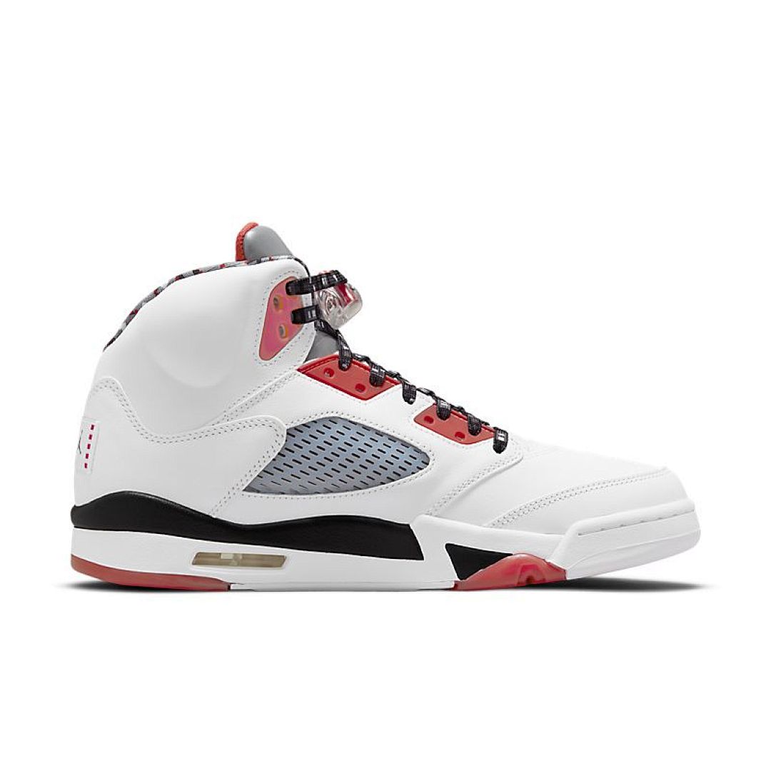 jordan air jordan 5 retro - Blanco Rojo Negro